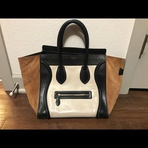 Celine Tricolor Mini Luggage Tote